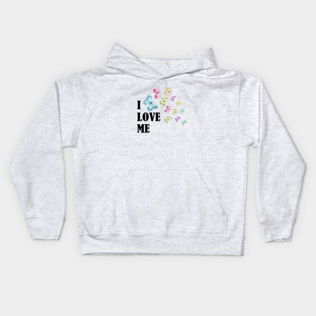 I love me butterfly Kids Hoodie by LatiendadeAryam